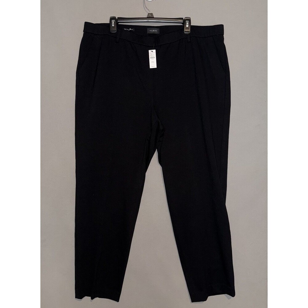 Talbots Ponte Pull On Pants 20W Women Black Every Straight  Stretch Knit Comfort